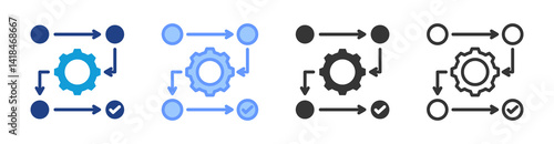 Methodology icon set multiple style collection