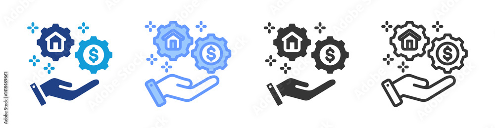 Assets icon set multiple style collection Assets icon set multiple style collection