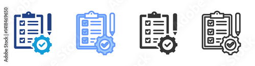 Requirements icon set multiple style collection