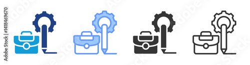 Business Design icon set multiple style collection