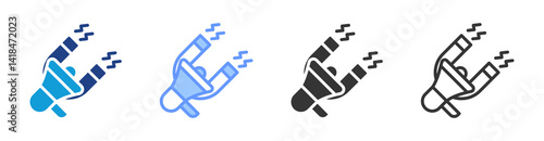 Marketing icon set multiple style collection