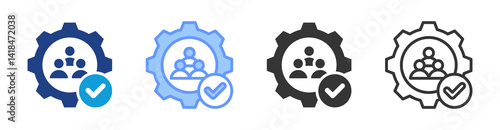 Team Work icon set multiple style collection