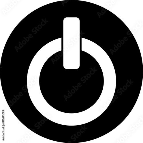 Silhouette Power button icon