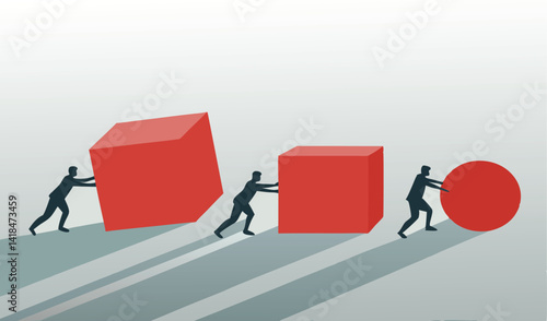 Business Efficiency and Teamwork Illustration