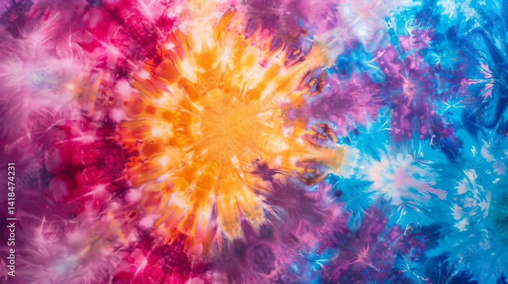Fototapeta premium Vibrant tie-dye swirls in soft gradients, embodying creativity and fluidity in abstract design,diversity,innovation,DEI,LGBTQ,wallpaper concept