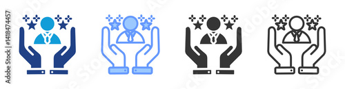 Success icon set multiple style collection