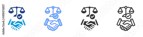 Settlement icon set multiple style collection