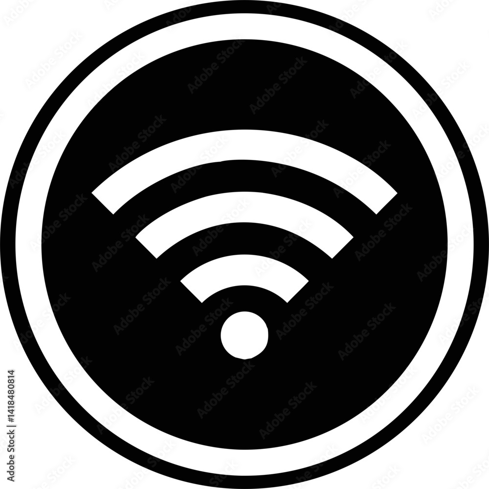 Silhouette Wifi Icon Silhouette Wifi Icon
