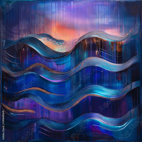 Painted Glass Wave Patterns