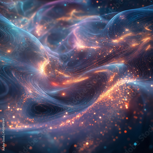 Cosmic Stream of Glowing Particles