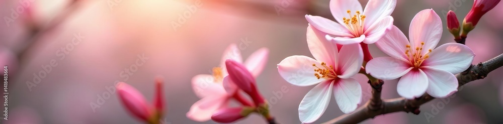 Obraz premium - Beautiful jasmine flowers in full bloom against a soft focus backdrop, beauty, garden, perspective