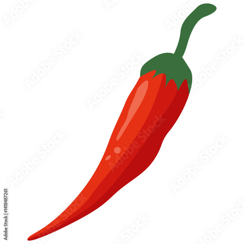 Illustration of red chili pepper