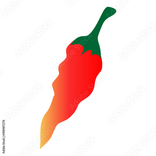 Hand drawn red hot chili pepper