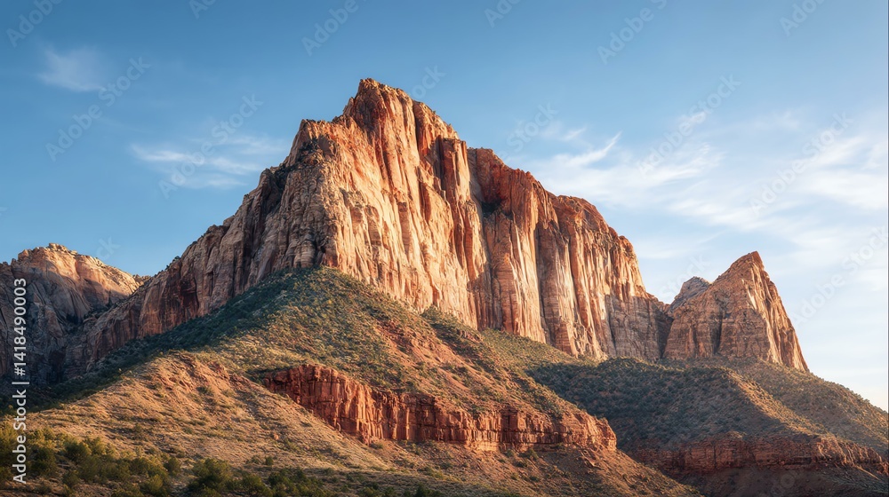 A stunning view of majestic mountains under a clear blue sky, showcasing a blend of warm hues and rocky textures that inspire wonder and tranquility in nature enthusiasts. A stunning view of majestic mountains under a clear blue sky, showcasing a blend of warm hues and rocky textures that inspire wonder and tranquility in nature enthusiasts.