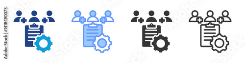 Investigator icon set multiple style collection