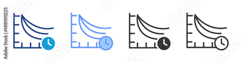 Time To Event icon set multiple style collection