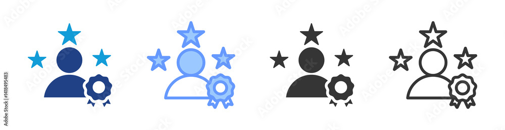 Experience icon set multiple style collection Experience icon set multiple style collection