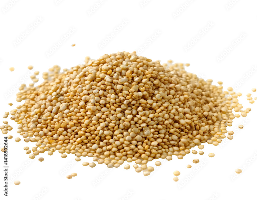 Pile of quinoa seeds isolated on transparent background Pile of quinoa seeds isolated on transparent background