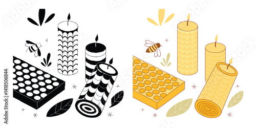 Beeswax Candles – 100% Natural, Handmade, Non-Toxic, Long-Lasting Aromatherapy Candles for Home & Relaxation