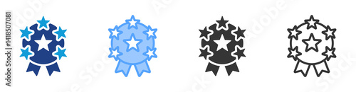 Numerical Rating icon set multiple style collection