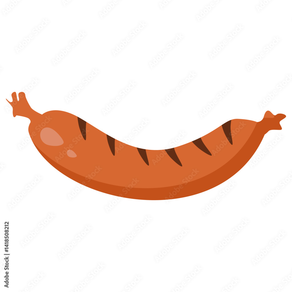 Fototapeta premium Grilled Sausage Icon