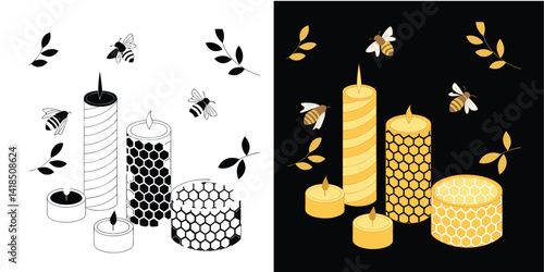 Beeswax Candles – 100% Natural, Handmade, Non-Toxic, Long-Lasting Aromatherapy Candles for Home & Relaxation
