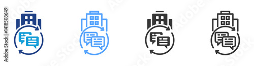 Internal Communication icon set multiple style collection