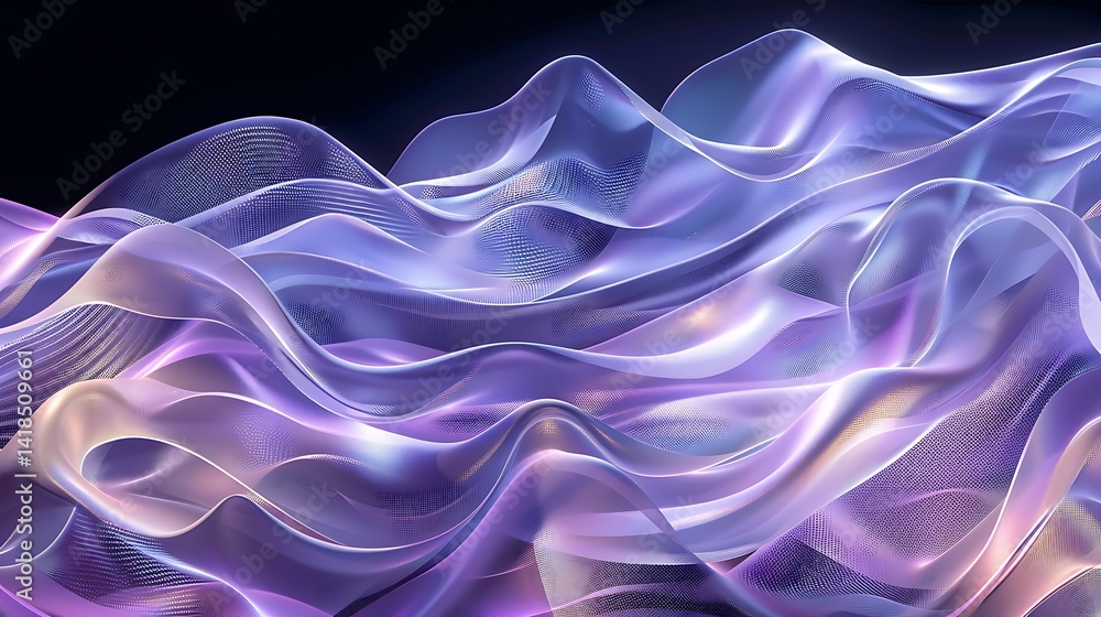 Fototapeta premium a purple and blue wave on a black background