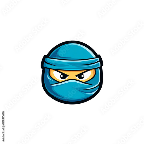 Free Download Blue ninja emoji with mask - GFXLoad