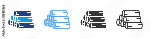 Raw Materials icon set multiple style collection
