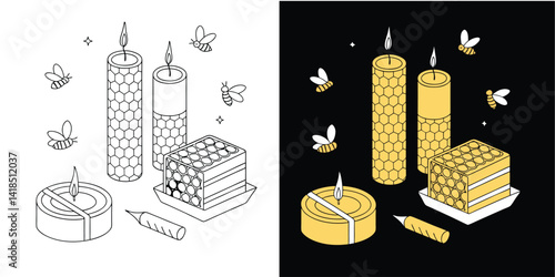 Beeswax Candles – 100% Natural, Handmade, Non-Toxic, Long-Lasting Aromatherapy Candles for Home & Relaxation