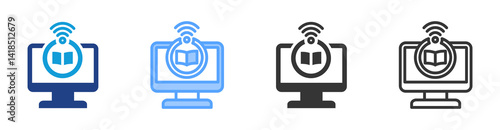 Digital Age icon set multiple style collection