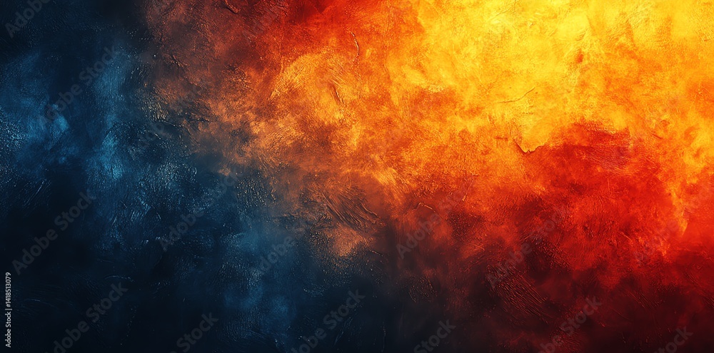 Dramatic abstract background featuring a blend of fiery orange and dark blue textures Perfect for adding a powerful visual to your designs Dramatic abstract background featuring a blend of fiery orange and dark blue textures Perfect for adding a powerful visual to your designs