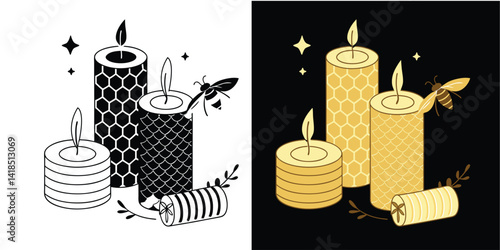 Beeswax Candles – 100% Natural, Handmade, Non-Toxic, Long-Lasting Aromatherapy Candles for Home & Relaxation