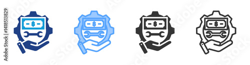 Purchase Services icon set multiple style collection
