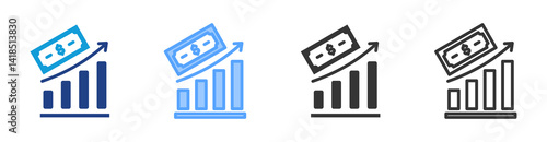 Profit Table icon set multiple style collection