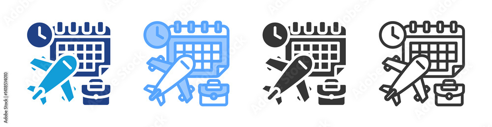 Paid Leave icon set multiple style collection Paid Leave icon set multiple style collection