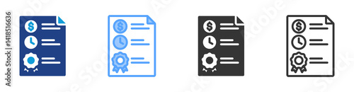 Rfq icon set multiple style collection