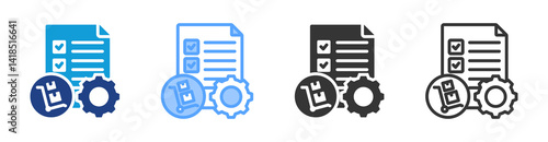 Spesification icon set multiple style collection