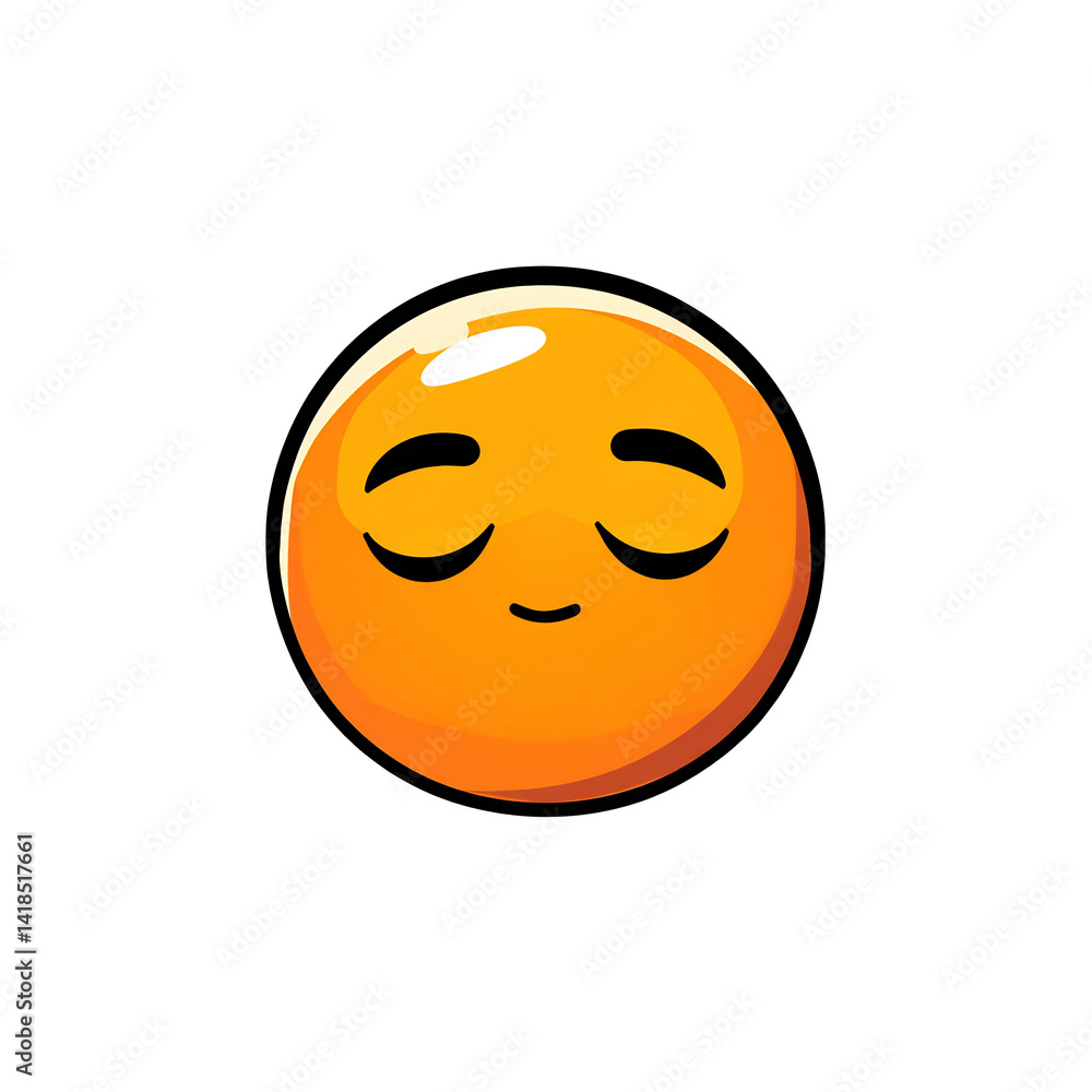 Fototapeta premium orange sleepy face emoji