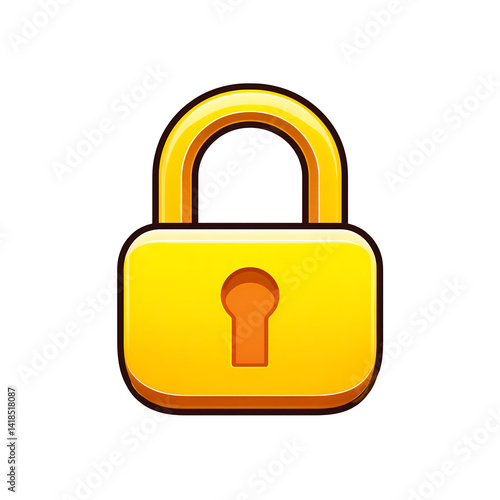 gold lock emoji