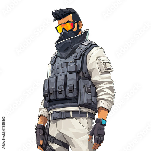 battle royale gaming character vest