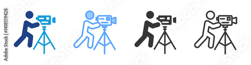 Cadastral Surveyor icon set multiple style collection