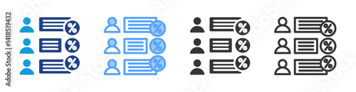 Opinion Polls icon set multiple style collection