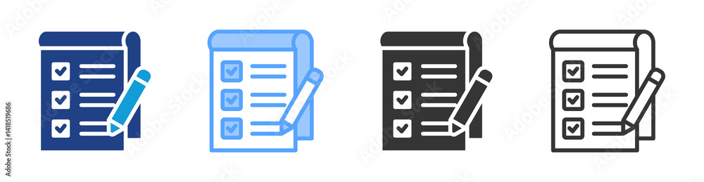 Survey List icon set multiple style collection Survey List icon set multiple style collection