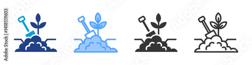 Soil Survey icon set multiple style collection
