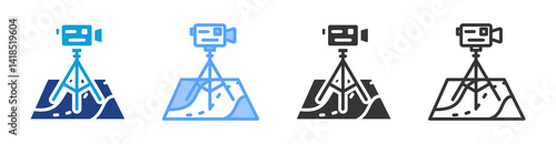 Field Surveys icon set multiple style collection