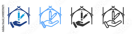 Quantity Surveyor icon set multiple style collection