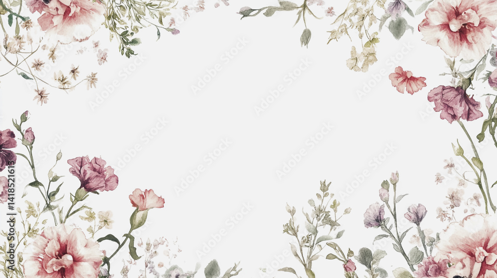 Elegant wedding invitation card background . Minimal hand painted watercolor Gerbera flowers texture template background. Design for wedding, vip cover, poster, rsvp moderncard.Valentine's Day Elegant wedding invitation card background . Minimal hand painted watercolor Gerbera flowers texture template background. Design for wedding, vip cover, poster, rsvp moderncard.Valentine's Day