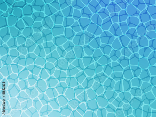 爽やかな夏色の海背景 ( 海　水面　夏　フレーム　見出し　タイトル　背景 )